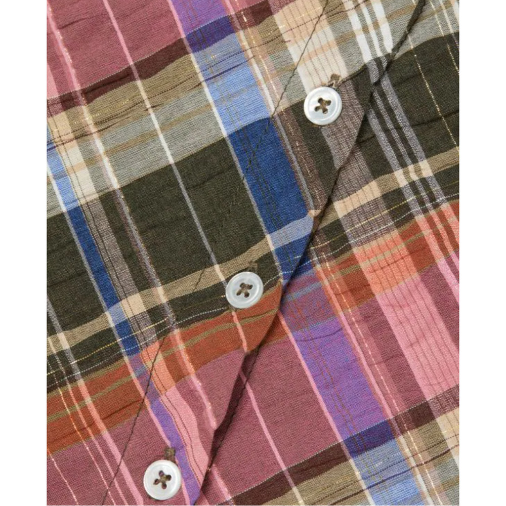 VERONICA BEARD Katalina Colorful Plaid Praire Lagenlook Ruffle Bib Blouse‎ - Picture 6 of 8